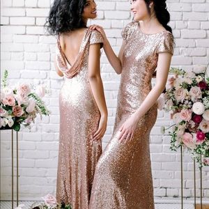 Revelry Chloe Rose Gold Dress Size 2